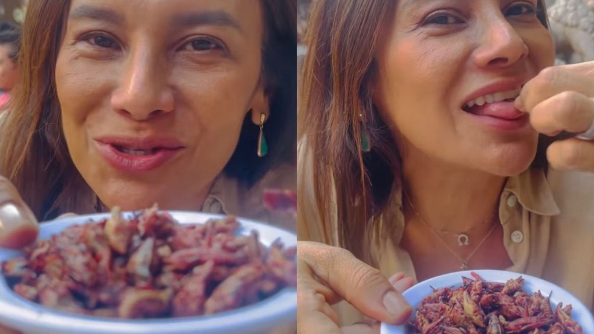 Dira Paes es vista comiendo bichos en un viaje a México