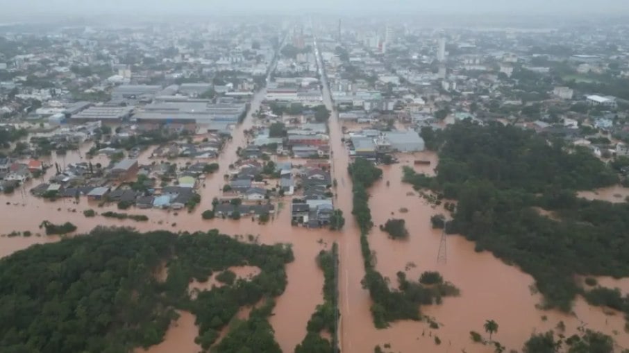 Chuvas no Rio Grande do Sul causam enchente em Venâncio Aires