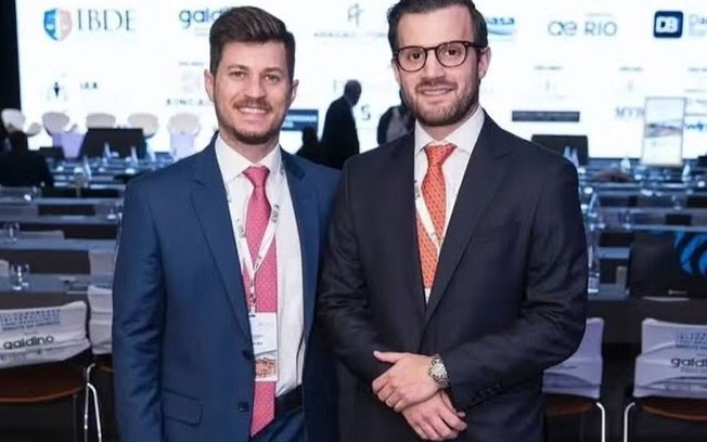 O investidor Marcos Lamacchia e Pedrinho, presidente do Vasco