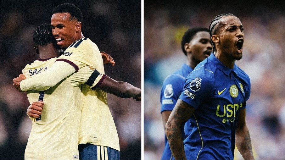 Gabriel Martinelli, Bruno Guimarães, João Pedro e Estevão são os brasileiros de Arsenal x Chelsea