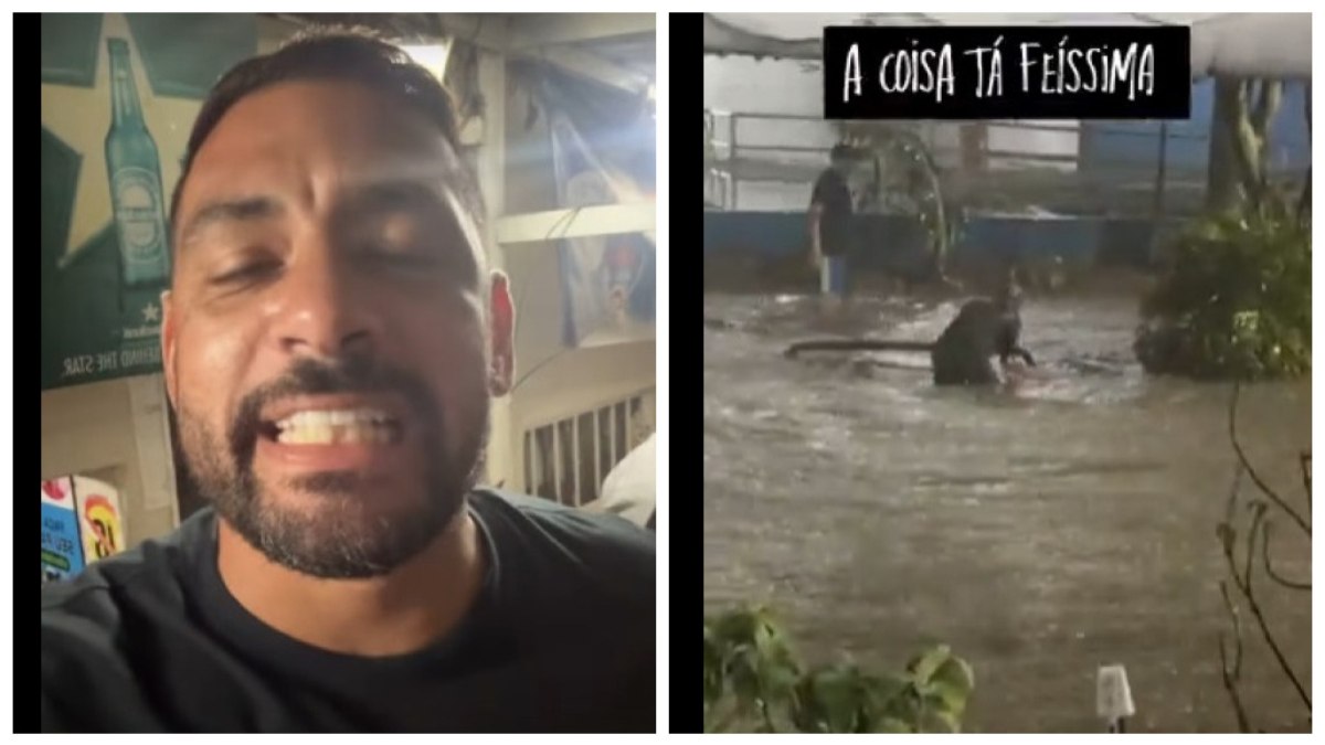 Ex-Vasco fica ilhado em temporal e ouve: 'Culpa do Pedrinho'