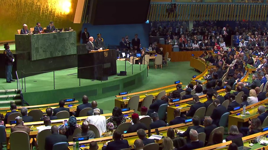 Líderes assistem o presidente Lula (PT) discursar na ONU Líderes assistem o presidente Lula (PT) discursar na ONU