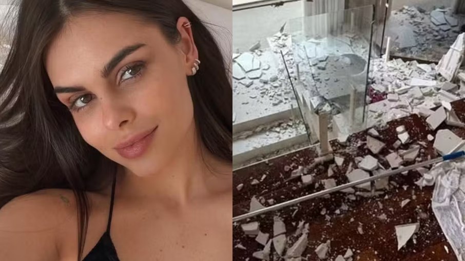 Incidente Inusitado: Teto da Casa da Mãe da Filha de Neymar Desaba em Meio a Preparativos de Natal