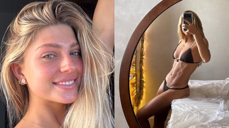 Filha de Eduardo Moscovis surpreende ao posar de biquíni
