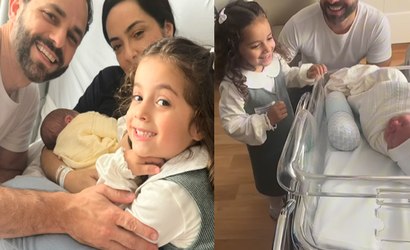 Após ter bebê, Izabella Camargo mostra filha com recém-nascido