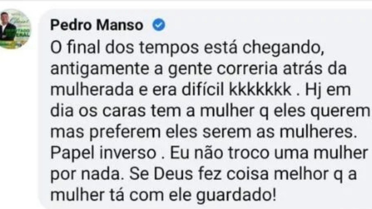 Comentário de Pedro Manso na postagem do site Notícias da TV.