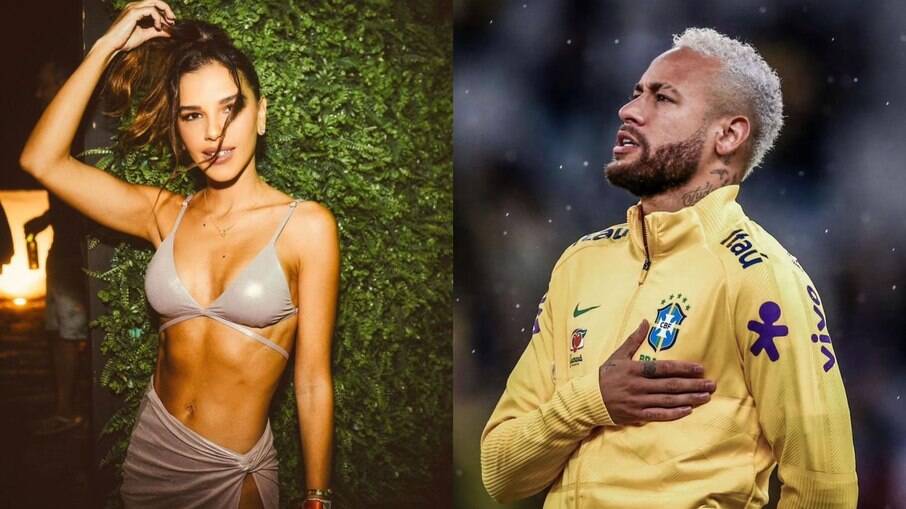 Neymar e Mariana Rios foram flagrados aos beijos durante festa