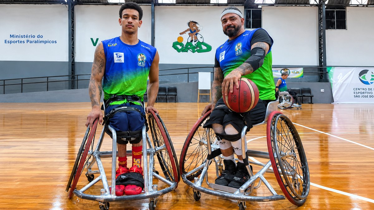 Plínio Hugo Macedo e Alex Santos da Silva - Atletas da seleção brasileira de basquete em cadeira de rodas