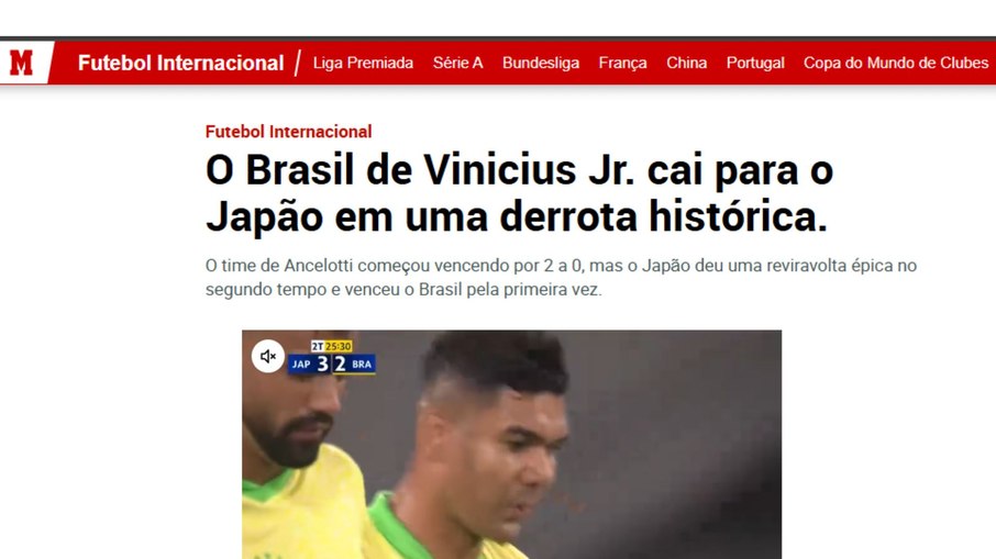 Jornal Marca - Brasil x Japão Jornal Marca - Brasil x Japão