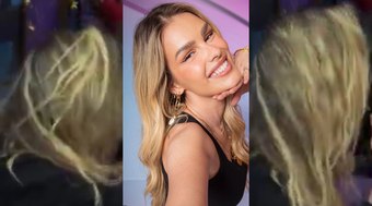 Yasmin Brunet se assusta com estado do próprio cabelo