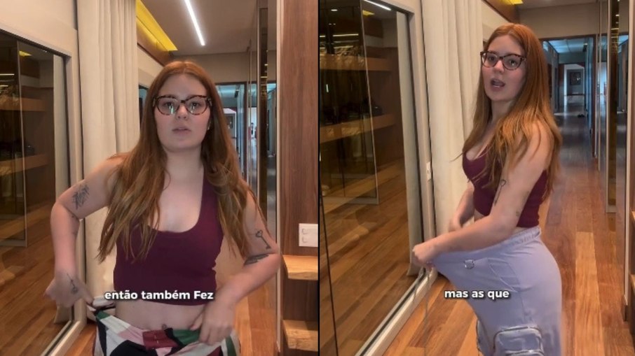 Viih Tube experimentando roupas que não cabem mais Viih Tube experimentando roupas que não cabem mais
