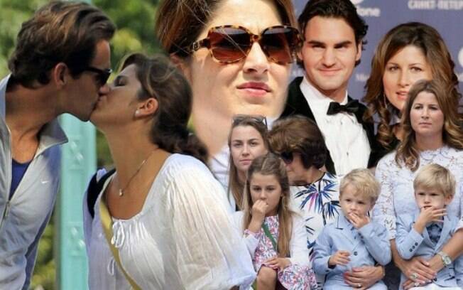 Roger Federer, a mulher Mirka e os 4 filhos