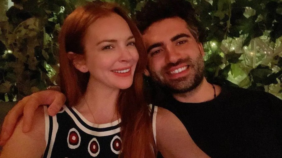 Lindsay Lohan com o marido, Bader Shammas