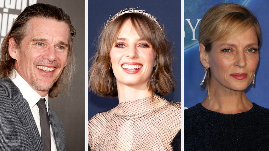 Ethan Hawke & Maya Hawke & Uma Thurman