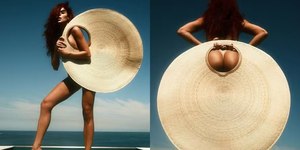 Gkay usa maxibolsa em ensaio ousado na praia
