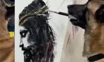 Pastor belga vira artista ao pintar imagem de Cristo