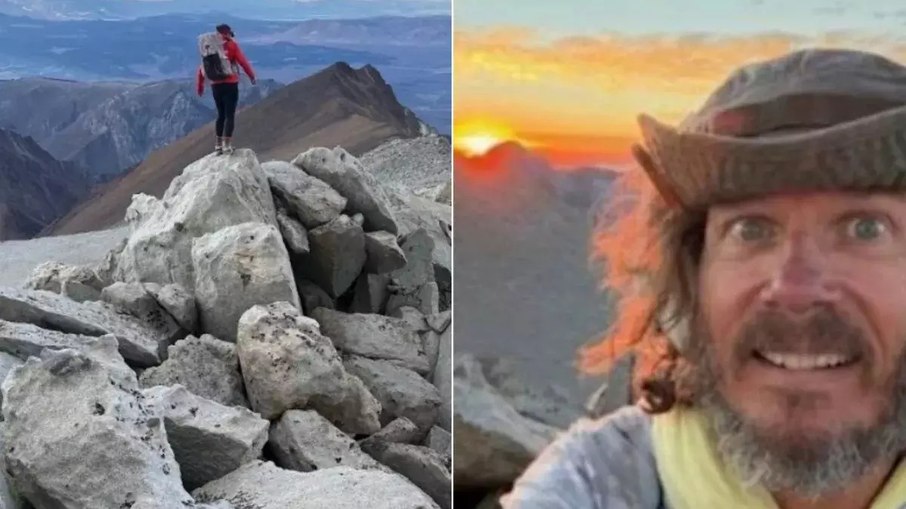 Brian Seibert, de 53 anos, morreu na descida do Monte Morgan, logo após assinar nome no livro dos registros e formalizar a conquista Brian Seibert, de 53 anos, morreu na descida do Monte Morgan, logo após assinar nome no livro dos registros e formalizar a conquista
