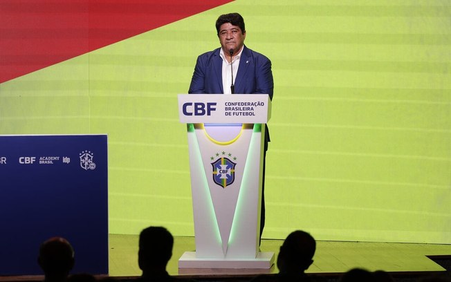 Ednaldo Rodrigues, presidente da CBF durante a convocação da Seleção Brasileira para a Copa América