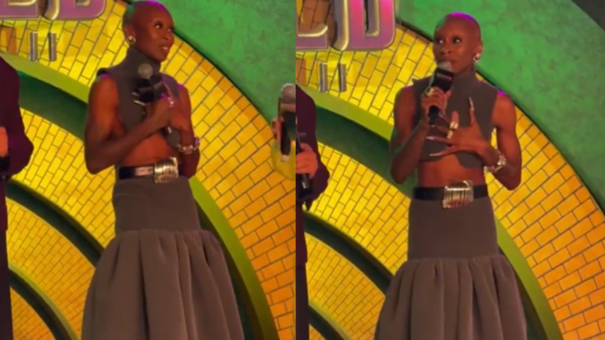 Cynthia Erivo se arrisca no português durante première de Wicked