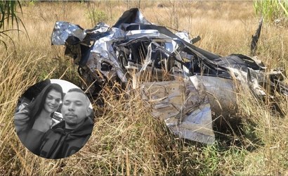 Casal cai de penhasco com freio de mão puxado
