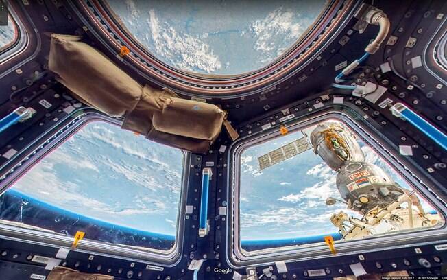 Na Estação Espacial o trajeto oferecido pelo Google Maps começa no módulo Cupola, uma janela com visão para Terra