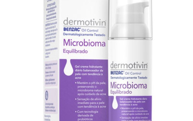 Skincare com hidratação e luminosidade: conheça o novo Dermotivin Benzac Microbioma Equilibrado