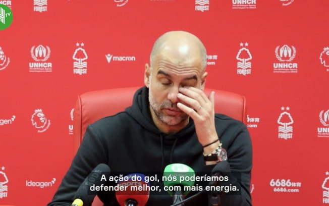 Guardiola lamenta empate com o Forest: ‘Triste, decepcionante’