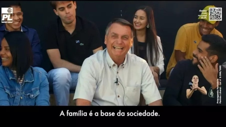 Bolsonaro na primeira participação no programa partidário do PL