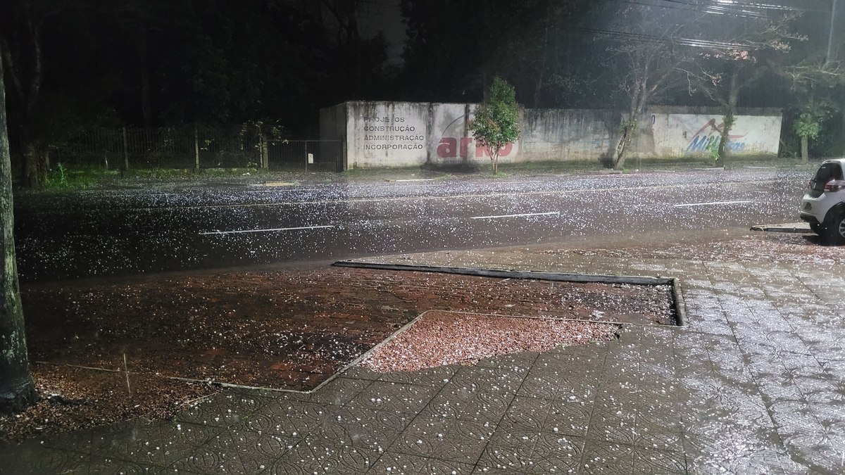Chuva de granizo no RS Chuva de granizo no RS
