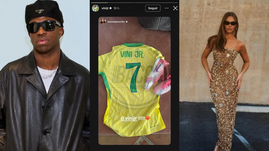 Vini Jr envia presente para Veneda Carter