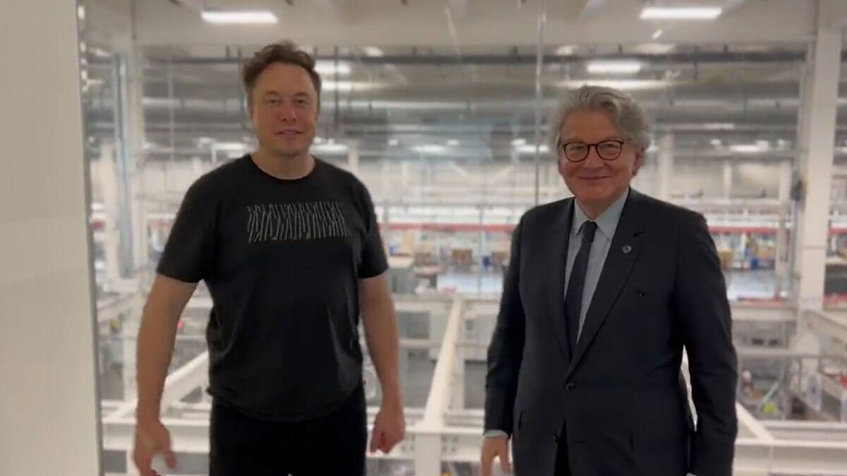 Elon Musk e Thierry Breton