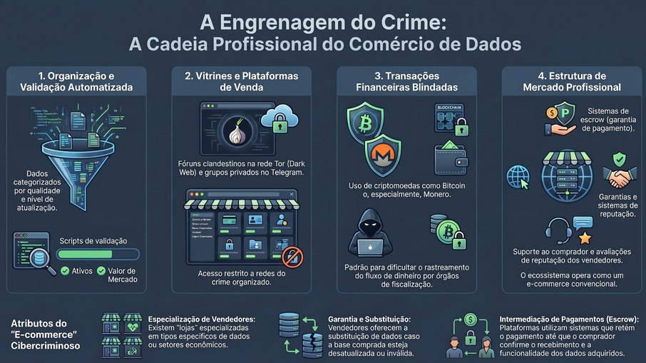 “Os dados são vendidos de forma individual ou em grandes pacotes