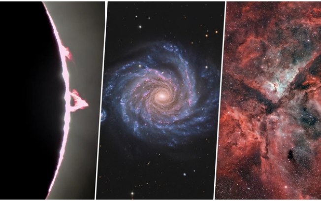 Destaques da NASA: eclipse solar, galáxias e   nas fotos astronômicas da semana