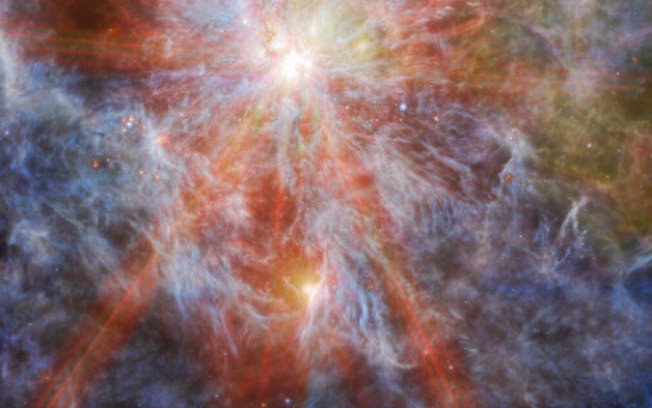 Estrela em formação brilha em nova foto do telescópio James Webb
