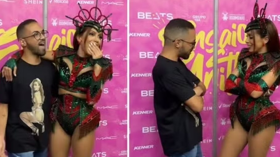 Anitta leva 'fecho' de fã com camiseta falsa em show: 'Mais em conta'