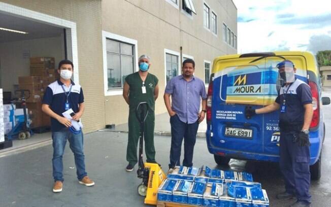 Fabricante de baterias doa mil protetores faciais e mais de 800 baterias ao sistema de saúde do Amazonas