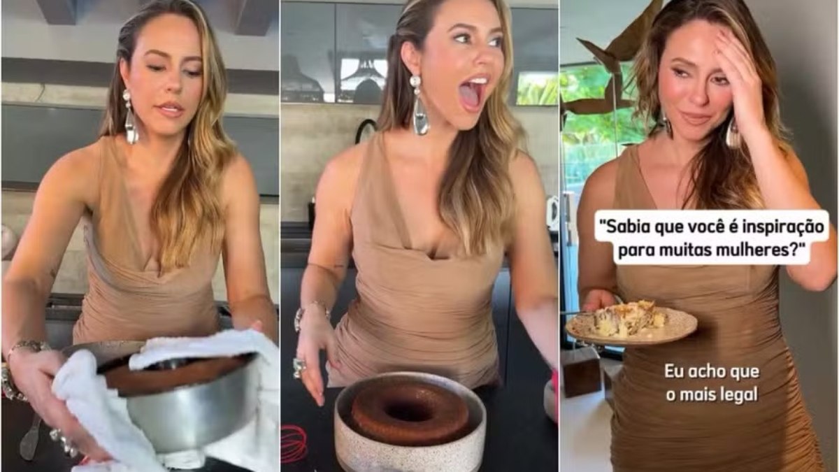 Paolla Oliveira celebra 43 anos com bolo feito por ela mesma Paolla Oliveira celebra 43 anos com bolo feito por ela mesma