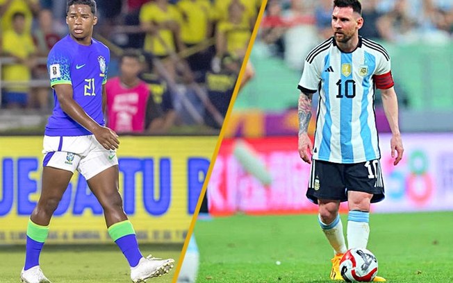 Endrick e Messi podem fazer duelo de gerações no Brasil x Argentina - 