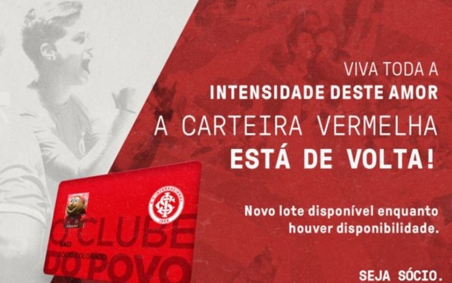 Inter lança novo lote da “Carteira Vermelha” para sócios-torcedores