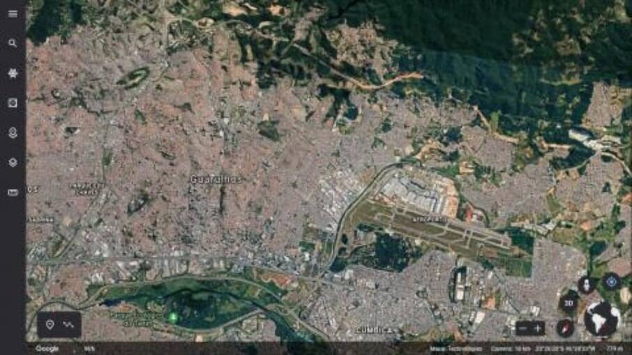 Com a ferramenta é possível consultar o zoneamento de Guarulhos na internet por intermédio do Google Earth. Com a ferramenta é possível consultar o zoneamento de Guarulhos na internet por intermédio do Google Earth.
