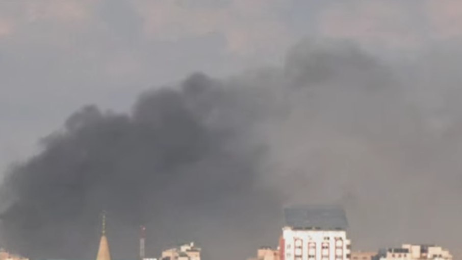 Bombardeio na Faixa de Gaza no 9º dia de conflitoReprodução / CNN Brasil - 15.10.2023
