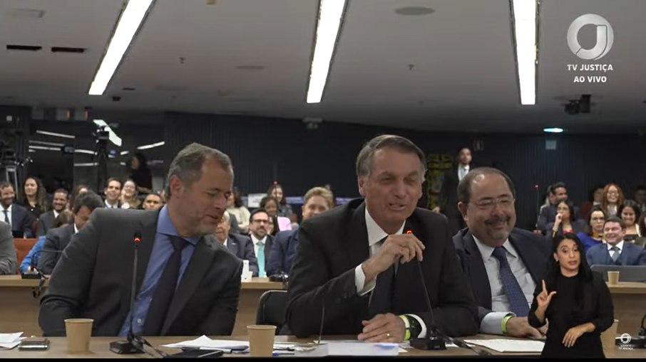 Jair Bolsonaro arrancou risos do público presente Jair Bolsonaro arrancou risos do público presente