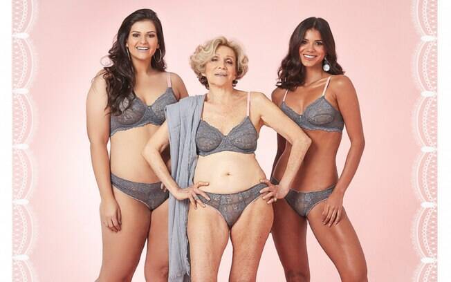 Além de ser modelo de lingerie, Helena Schargel é colaboradora da coleção 60+ focada em mulheres acima dos 60 anos