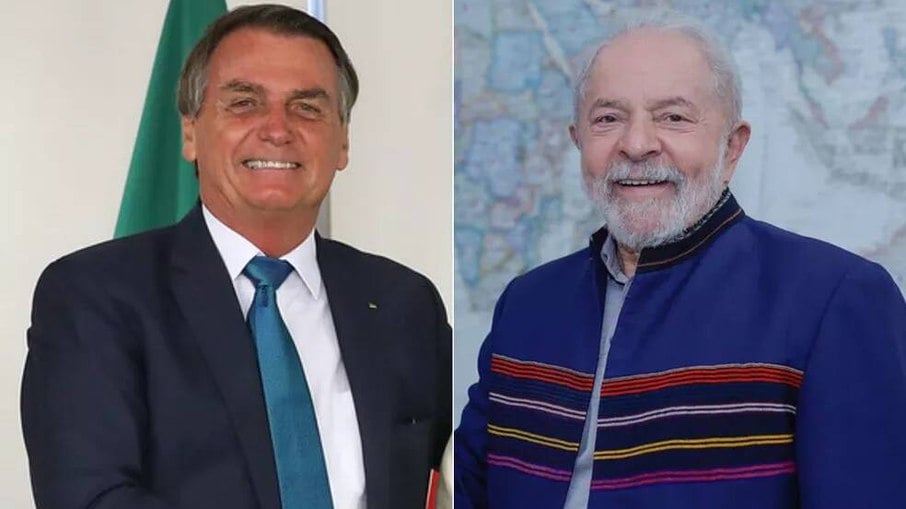 O presidente Jair Bolsonaro (PL) e o ex-presidente Luiz Inácio Lula da Silva (PT)