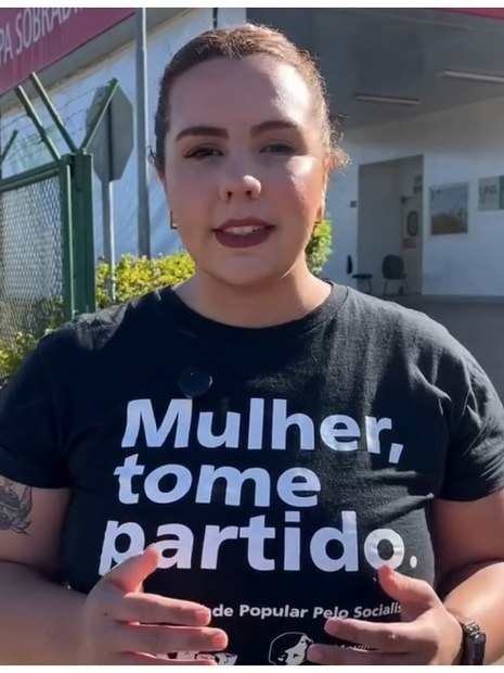 Samara Mineiro é aposta do UP para disputar as eleições de 2026 no DF