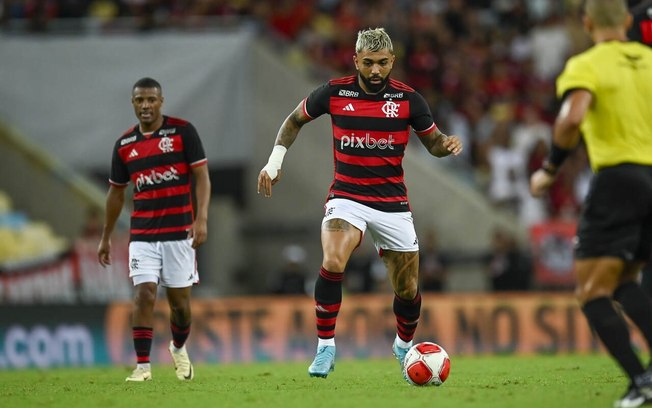 Gabigol em ação na vitória do Flamengo sobre o Boavista