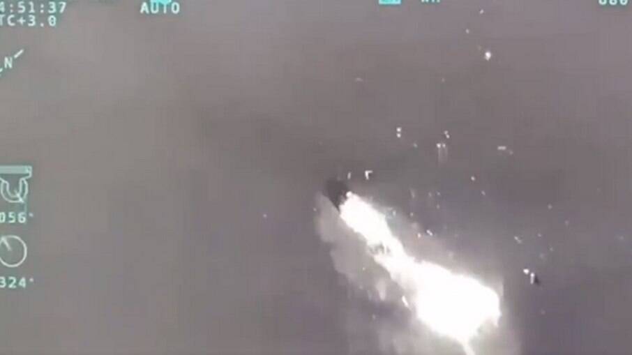Ucrânia alega que usou drone para destruir navios de patrulha russos no Mar Negro