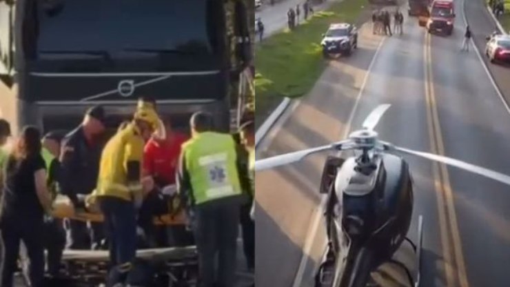 PRF é atropelado por motociclista sem habilitação em SC