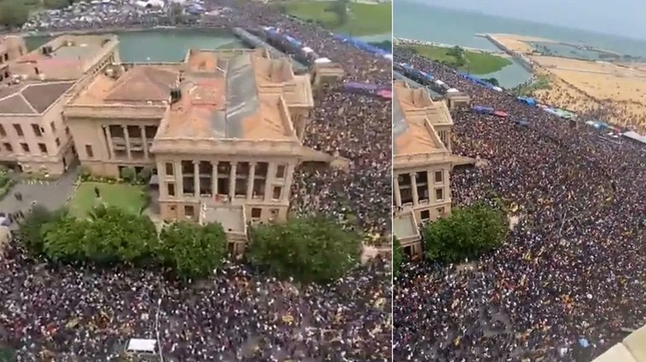 Manifestantes invadem palácio presidencial do Sri Lanka