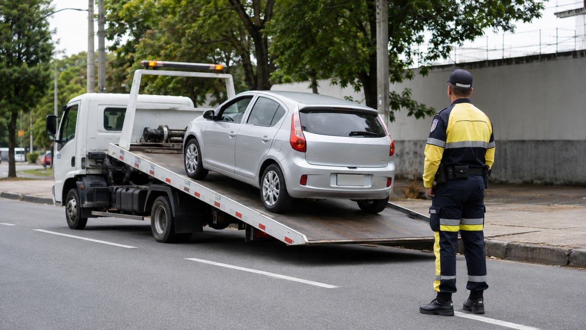 Imagem de IA - Recolhimento de carro em situação irregular